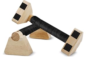 Noxtioanip 2 Piezas Push up Bar, Paralelas Calistenia 25 cm, Paralelas de Madera Antideslizantes, Barra Flexiones Soporte Suelo, para Handstand, Flexiones y Entrenamiento Indoor y Outdoor