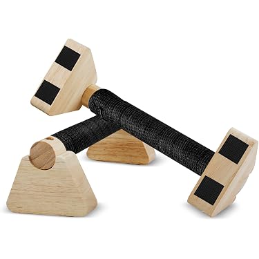 Lot De 4 Poignées De Pompes En Bois GBACHOOSE - 25 Cm Et 30 Cm, Hêtre, Antidérapantes, 600 Kg De Charge