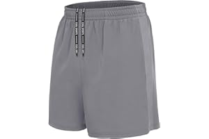 BOOJO Sporthose Herren Kurz Hosen Schnell Trocknend Sport Shorts mit Reißverschlusstasche Leicht Jogginghose Trainingshose