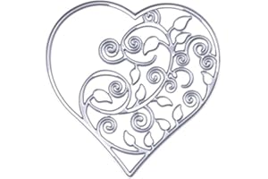 Gemini_mall Love Heart Shaped Cutting Dies Stencil for DIY Scrapbooking Album Card Making Party Decor