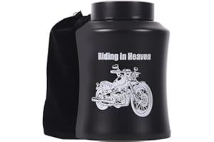 YOUDEAR MEMORIALS Bis zu 72,6 kg Urnen für Asche Erwachsene Männer – Schwarze Moto dekorative Urnen für Erwachsene für Beerdigung – große Urnen für Asche Männer – Begräbnisurnen für menschliche Asche männlicher Vater