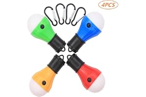 SumDirect 4Pcs LED Camping Lamp Tent Lights, Waterproof Portable Bulb, for Hurricane Emergency ,Home, Fishing, Camping, Hiking,Backpacking and Other Indoor and Outdoor Activities,Battery Powered