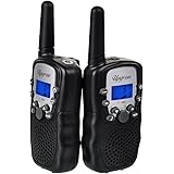 Upgrow 2X Walkie Talkies Set Kinder Funkgeräte 1-3KM Reichweite 8 Kanäle mit Taschenlampe Walki Talki Kinder Spielzeug (Schwa