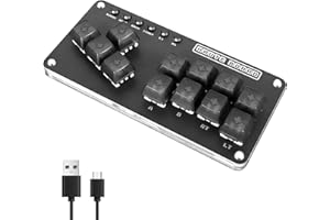 Sehawei All-Button Arcade Controller Gamerfinger with Turbo Functions,Arcade Stick Street Fight Mini Controller for PC/Ps3/Ps4/Switch Game Keyboard-Supports Hot Swap & SOCD