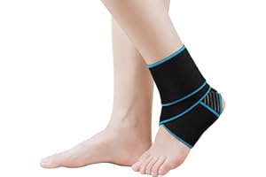 KGONE Adjustable Ankle Support, Ankle Brace Breathable Nylon Elastic Material Ankle Wrap for Sports, Joint Pain, Sprains Fatigue etc, One Size Fits All