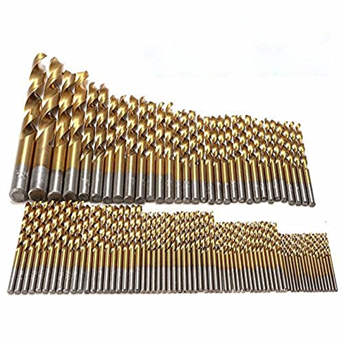 Bermud HSS Bohrer Titanium Metallbohrer Spiralbohrer Handspiralbohrer 1.5mm - 10mm ( 99 Stück )