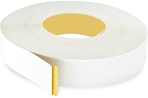 UNMAR White PVC Edge Banding 50 mm x 7.5 m - Peel and Stick Strong Adhesive, Easy Application - Flexible and Durable White PVC Edging Tape for Furniture Restoration