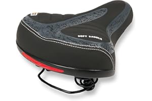 ZENO Bike Seat with Reflector | Bicycle Saddle with Soft Shockproof Springs and Punching Foam System | Cycling MTB Saddle Cushion Pad for Cruiser/Road Bikes/Touring/Mountain Bike/BMX | Army Print