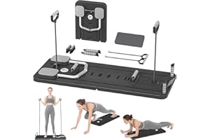 TRYWISE Planche de Pilates Réformateur de Pilates - Planche pliable multifonction pour la maison - Planche à roulettes 5 en 1 - Équipement de Pilates
