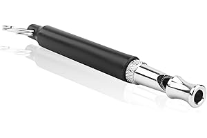 INTIRILIFE Fischietto per Cani in Nero - Fischietto per addestramento Cani con frequenza Regolabile Ideale per l'educazione dei Cuccioli e l'istruzione dei Cani