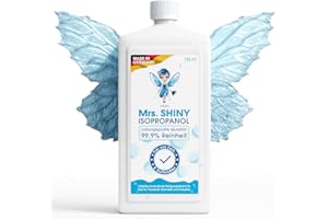 Mrs. SHINY - Isopropanol 99,9% - Hochreiner Reinigungsalkohol | Ideal für Desinfektion, Reinigung & Entfettung - 750ml