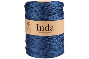 Cordelette 2 mm pour sacs au crochet (Bleu 9), Ficelle polypropylene 100%, Fil crochet et à tricoter, Made in Italy, BORGO DE' PAZZI FIRENZE