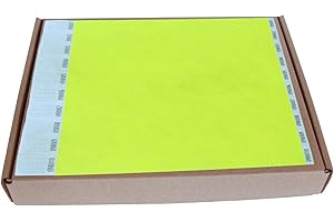 ESOYL MP - Tyvek Pulseras 1000 unidades para Eventos, Color Amarillo