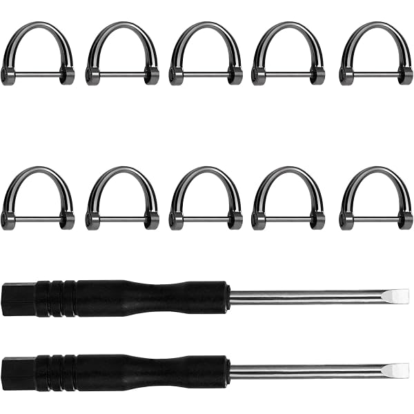 2 Anneaux En D Fer à Cheval METALLIXITY 30mm - Boucles Vis En Alliage Zinc Argenté