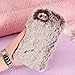 Produktbild SevenPanda Luxus iPhone SE Hülle, Schutzhülle iPhone 5 / 5S Cover Diamant Rhinestone Weich Handgefertigt Handyhülle Plüsch Wolle Fluffy Bogen Pelz Haar Hair Handy Tasche - Braun