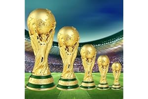 AMMICCO Trofeo d'oro di calcio Trofeo di Coppa del Mondo Replica Coppa del Mondo Collezione di souvenir di decorazioni per la casa ufficio regali per i fan