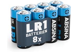 ABSINA batteri LR1 N Lady för garageportsöppnare, miniräknare och mycket