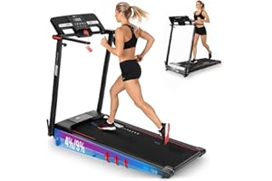 FITFIU Fitness MC-100 - Cinta de Correr Plegable, 2 Inclinaciones, Pantalla Interactiva, Bluetooth Speaker, 12 Programas, Peso máx.120kg, y Conectividad con App KINOMAP, para el Hogar/Oficina