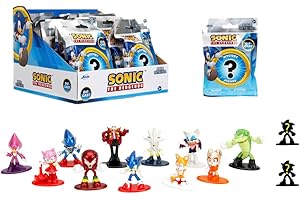 Jada - 4 cms - Blind Pack - 13 Modèles à Collectionner - Sonic, Knuckles, Tails, Metal Sonic, Eggman - sous Licence Officielle - A Partir de 3 Ans