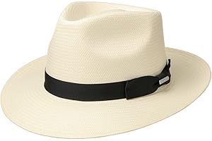 Stetson Kapelusz Fedora Telida ToyoKobiety/Mężczyźni - przeciwsloneczny Z rypsowym paskiem Lato wiosna-lato