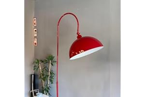 bamyum Gorkiede Métal, Moderne, E27 30 cm, Salon et Chambre, Abat-Jour Réglable, Lampadaire, Rouge