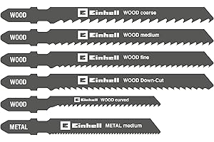 KWB BY EINHELL Original Einhell 10-tlg. Stichsägeblatt-Set (Stichsägen-Zubehör, T-Schaft, für Holz und Metall, inkl. Aufbewahrungsbox)