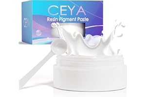 ceya Epoxidharz-Pigmentpaste, 3,5 Unzen/100 g, weißes Epoxidfarbstoffpigment, undurchsichtiger Epoxidharz-Tönung, hochpigmentierte Farbpaste für Epoxidharz, Kunsthandwerk, Becher, Ozeanzellen, Wellen