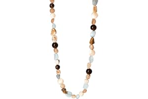 Purelei® Sunrise Kette – Edelsteinkette mit Aquamarin, Citrin, Amazonit & Sonnenstein – Edelstahl 18K vergoldet – Damen Halskette 40–45 cm – Farbenfroher Schmuck mit Natursteinen