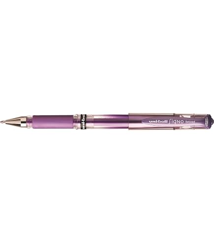 Faber-Castell Gelroller Uni-ball SIGNO UM 153 – Metallic-Violett Für Glatte Schriftzüge