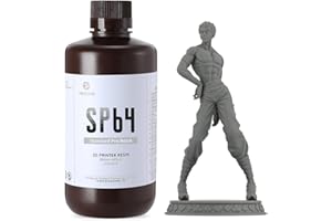 RI RESIONE Resione SP64 Impresora para Resina 3D - Resina estándar Pro con Alta Precisión Baja Contracción para Modelado y Prototipos - Detalles Nítidos Secado Rápido y Resistente a la Humedad Gris Medio 1kg