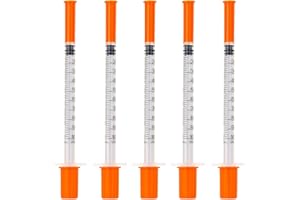 JIBENGAO 10 Stück 1ml/cc Kunststoff Mehrzweck-Messwerkzeuge, Einzeln Verpackt (10)