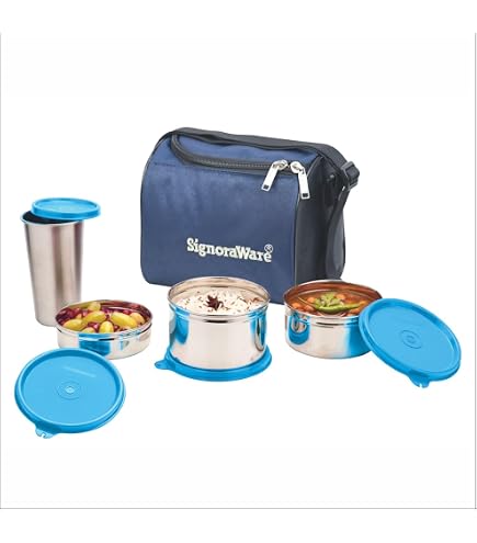 Buy CELLO Plastic MF Matiz Lunch Box Combo | Stainless Steel Lunch