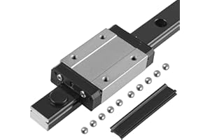 CNCMANS MGN12H 400mm Linear Rail Guide with MGN12H Bearing Steel Carriage Block, Mini MGN12H Linear Guide Rail for 3D Printer and CNC Machine (MGN12-400mm H-Type)