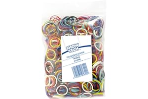 Show Tech Wrap Bands, Your Dog Grooming Expert, Designed for Holding Wraps, Non Toxic, Natural Latex, Mixed Colours 1000 pcs