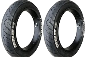 AER MOTO SPARE PARTS COPPIA 2 PNEUMATICI COPERTONI Kenda Kraze 20 X 4.00 per Bici Fat Bike Bicicletta Gomma Stradale (Nero con Scritta Bianca)