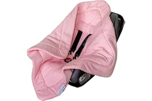 ‎ORSON FOR ORSON for® | Einschlagdecke babyschale, weiche für Neugeborenen |100% Bio-Baumwolle | Oeko-Tex | Winter | Babydecke für Kinderwagen, Kindersitz oder Babybett | Ganzjährig einsetzbar (Rosa с)