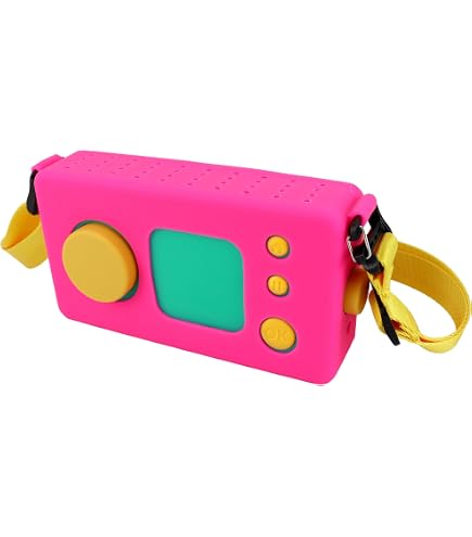 Pochette De Protection Rose Pour Lunii Fabrique à Histoires – Compatible V1, V2, V3 – étui En PU Avec Bandoulière Réglable