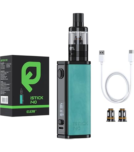Eleaf IStick I40 Kit Cigarette lectronique Vape 40W Batterie 2600mAh  intgre avec 3ml GTL D20 Tank Sans nicotine ni tabac Black : Amazon.fr:  High-Tech