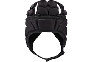 NICEYEA Football Headguard Professional Rugby Soft Padded Headgear Soccer Head Protector Multi-Sports Padded with Chin Strap for Youth Adult