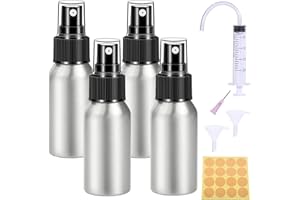 Nuts OT nuts Lot de 4 petits vaporisateurs de 50 ml - En alliage d'aluminium - Pour eau, parfum, cosmétique, liquide, huiles essentielles