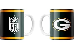 Great Branding NFL Fútbol Americano – Taza, Vaso, Taza de café Kickoff – Bengals, RAMS, Packers, Patriots