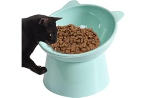 macto Slanted Elevated Dog Bowl, Raised Slanted Dog Bowl Stands, Anti Overturning Slanted Dog Feed Bowl, Non-Spill Dog Kitten Food Dish, For Pet Cat, Puppies, Cats, Dishwasher Safe