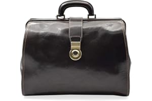 DD FIRENZE D&D - Borse Medico Minimal Grande in vera pelle - Made in Italy