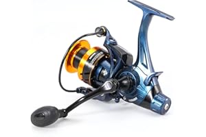 Yun Nong Carp Fishing Reel - Ultra Smooth Spinning Reel with 22LBS Drag, 4+1BB Metal Body, Suitable for Saltwater & Freshwater Fishing