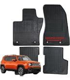 J&J AUTOMOTIVE - Set Tappetini In Tessuto Velluto Per Jeep Renegade (dal 2014) - 4 Pezzi Anteriori E Posteriori - Antiscivolo E Fonoassorbenti - 2