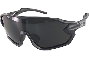 Alpland Lunettes de glacier - Lunettes de montagne - Lunettes d'escalade - Lunettes de ski - Lunettes de protection catégorie 4 - Grand champ de vision (noir - Cat 4)