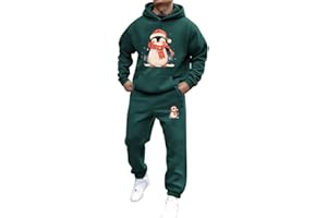 Mfhmom Weihnachtanzug Xmas Funny Jogginganzug Herren Lustig Trainingsanzug Set für Damen Essentials Tracksuit Set Weihnachtdruck Lose Hoodies und Jogginghosen Unisex Weihnachtsoutfit
