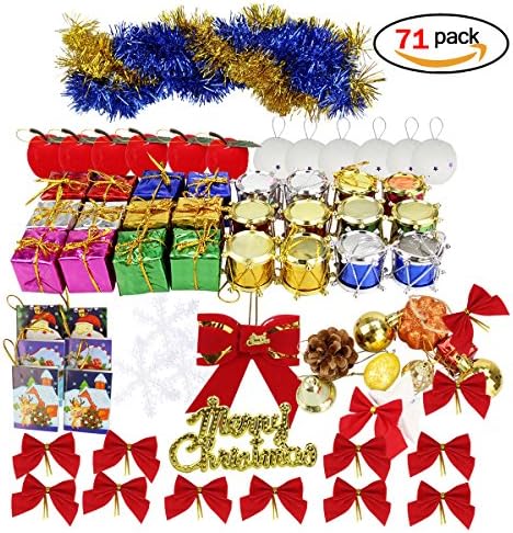 71PCS Christmas Ornament Multi-Functional Decoration Heall Christmas Tree Hanging Accessories Decorations