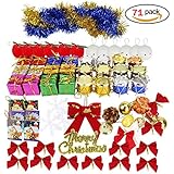 Heall 71Pcs Adornos de Árbol de Navidad Bolas de Adorno Accesorios de Fiesta