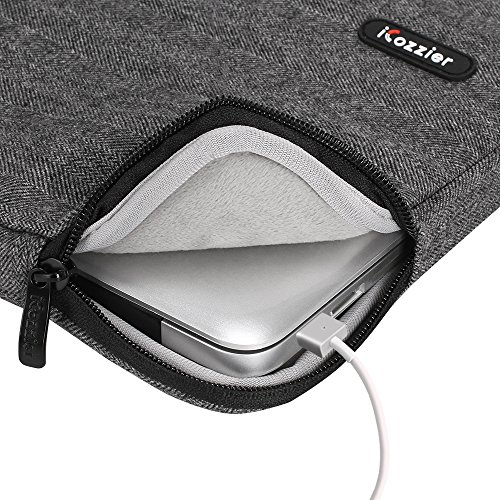 iCozzier 13-13.3 Zoll mit Laptoptasche Sleeve Hülle Schutztasche für 13-Inch Laptop/ Ultrabook/ Notebook/ Netbook/ MacBook – Grau - 3